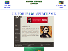 Tablet Screenshot of le-forum-du-spiritisme.com